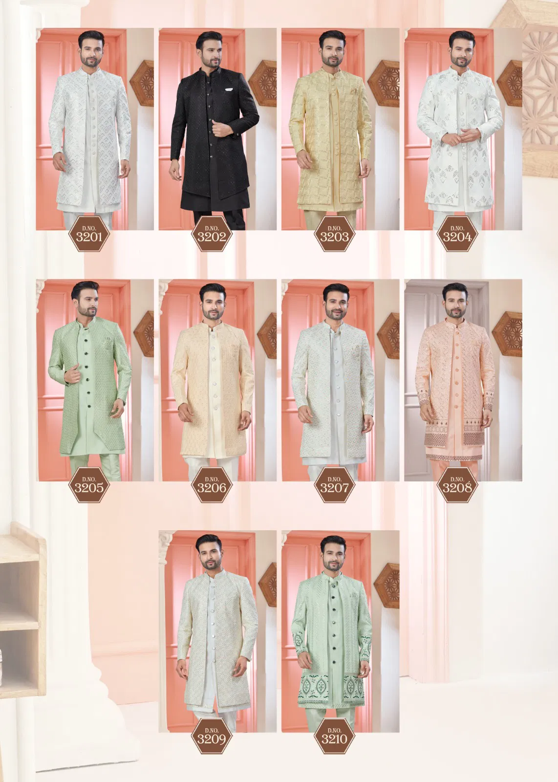 Outluk Wedding Collection Vol 32 Party Wear Mens Indo Western Manufacturers